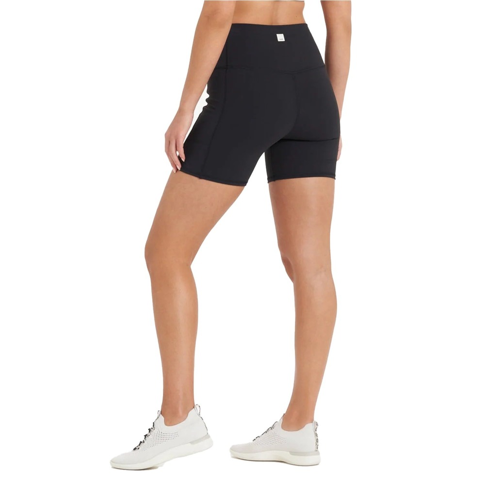 Vuori Studio Pocket Short Black High Rise Athletic Biker Shorts VW390 XS
